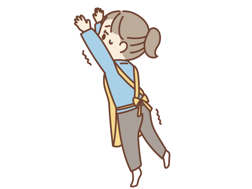 つま先立ちがつらくなる